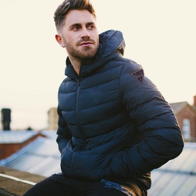 Мъжко зимно ежедневно яке в два цвята