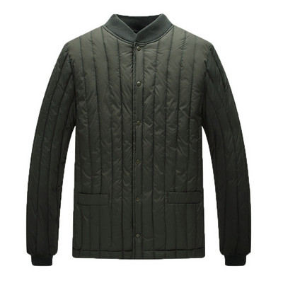 Férfi dzseki zsebekkel és O-alakú gallérral, két színben