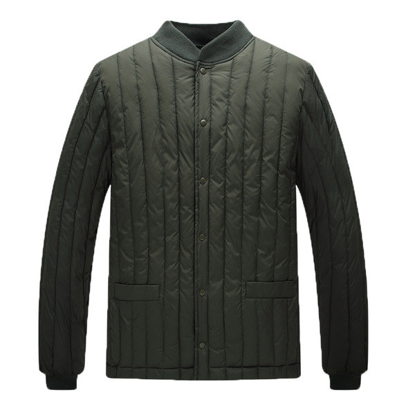 Férfi dzseki zsebekkel és O-alakú gallérral, két színben