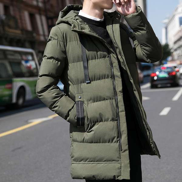 Ежедневно мъжко зимно яке в три цвята с качулка