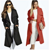 Stílusos női kabát hosszú modell több színben