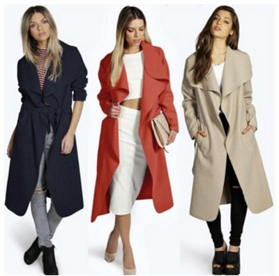 Stílusos női kabát hosszú modell több színben