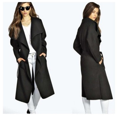 Stílusos női kabát hosszú modell több színben