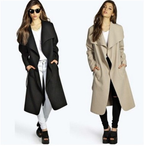 Stílusos női kabát hosszú modell több színben