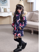 Geaca de iarna pentru copii pentru fete in roz si albastru