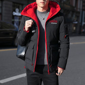 Férfi sportdzseki kapucnis három színben