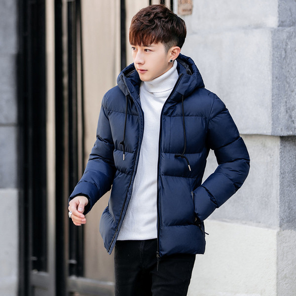 Modern férfi kabát kapucnis négy színben