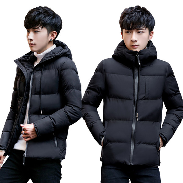 Modern férfi kabát kapucnis négy színben