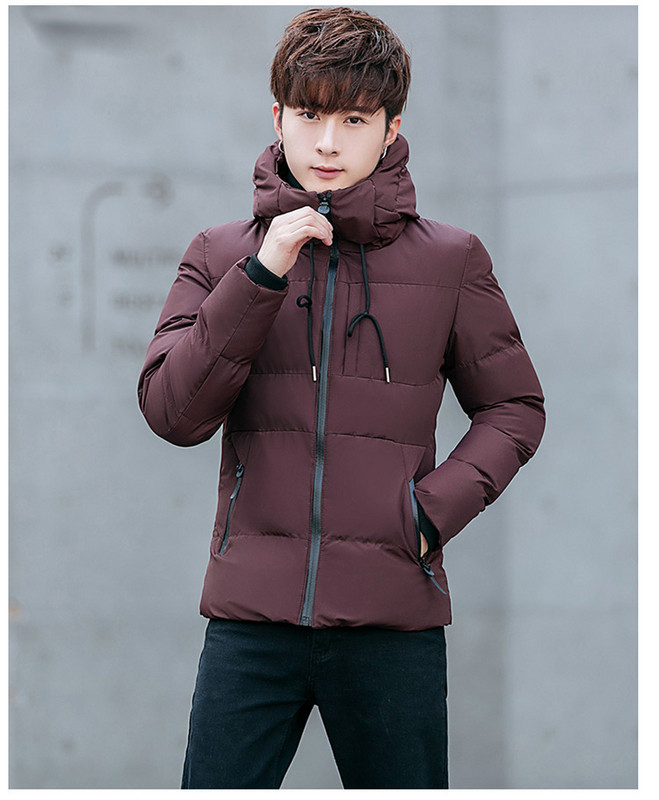 Modern férfi kabát kapucnis négy színben