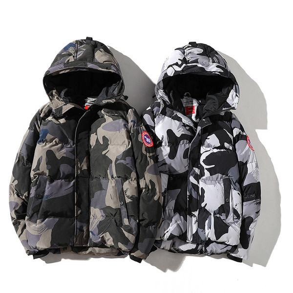 Jacheta de camuflaj pentru barbati cu gluga in doua culori