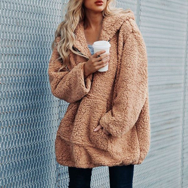 Női pehely pulóver kapucnival, két színben