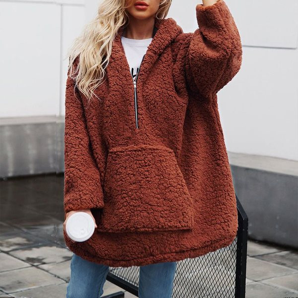 Női pehely pulóver kapucnival, két színben