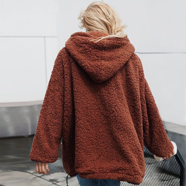 Női pehely pulóver kapucnival, két színben