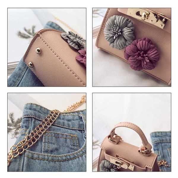 Стилна дамска чанта с 3D елемент в няколко цвята