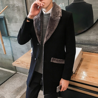 Palton elegant pentru bărbați cu căptușeală moale în trei culori