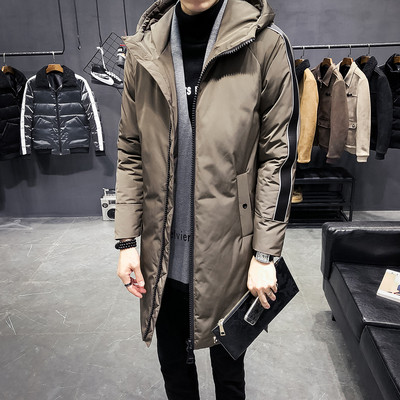 Geaca de iarna lunga pentru barbati cu bretele laterale in trei culori