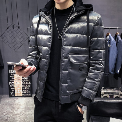 Мъжко ежедневно яке с голями джобове и качулка в три цвята