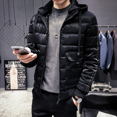 Мъжко ежедневно яке с голями джобове и качулка в три цвята