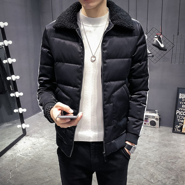 Modern férfi kabát puha béléssel, három színben