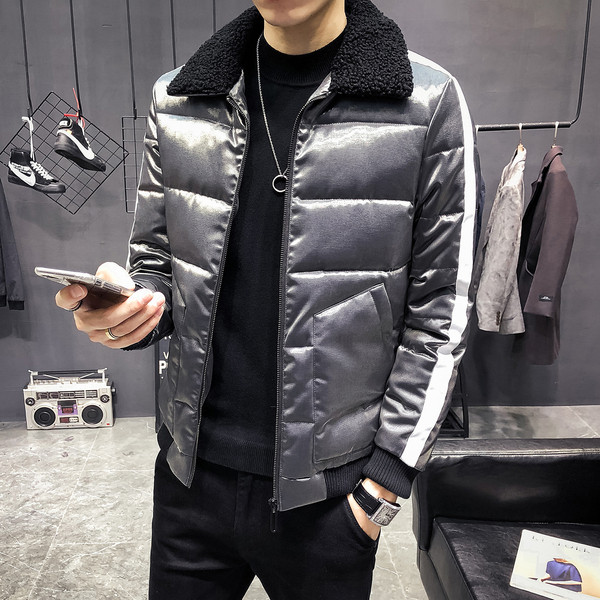 Modern férfi kabát puha béléssel, három színben