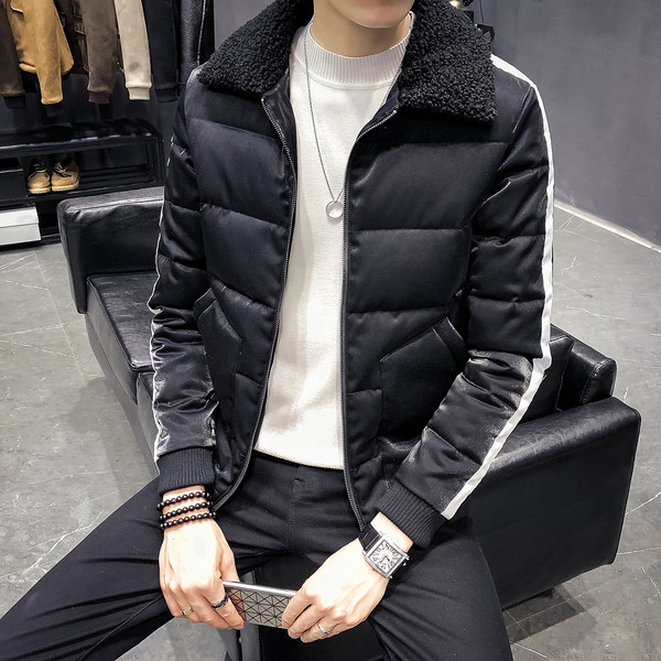 Modern férfi kabát puha béléssel, három színben