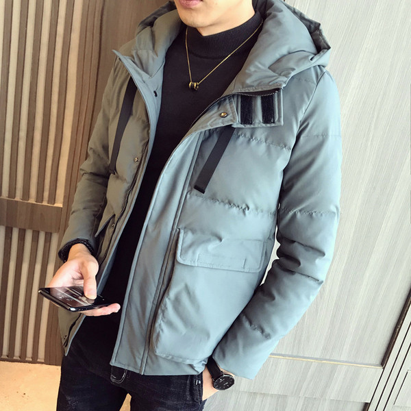 Vastag férfi kabát kapucnis három színben