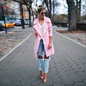 Stílusos női mellény, rózsaszín V-nyakkal