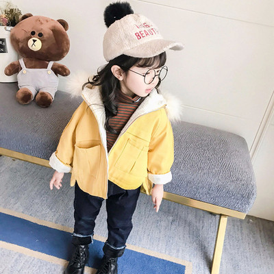 Gyerek modern rövid kabát pehellyel lányoknak