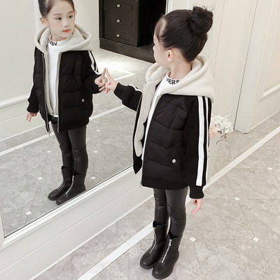 Gyerekkabát lányoknak két színben - fekete és piros