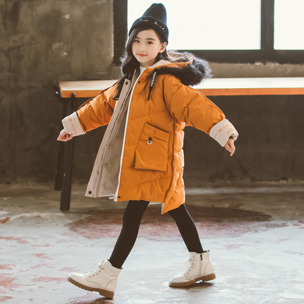 Geaca actuala pentru copii pentru fete - model lat