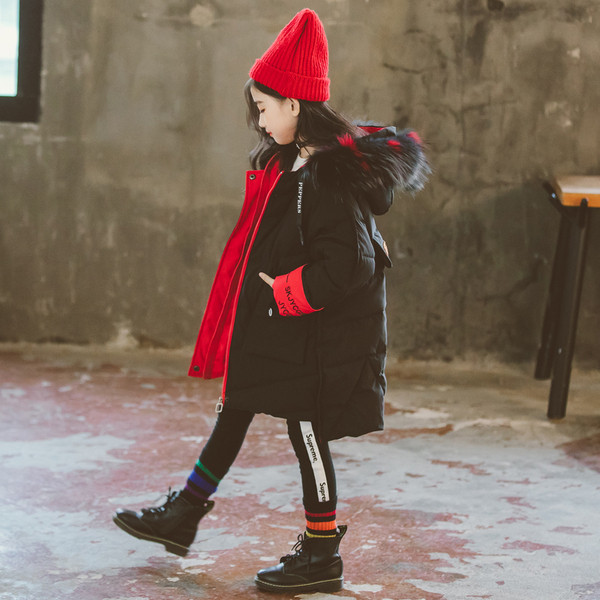 Geaca actuala pentru copii pentru fete - model lat