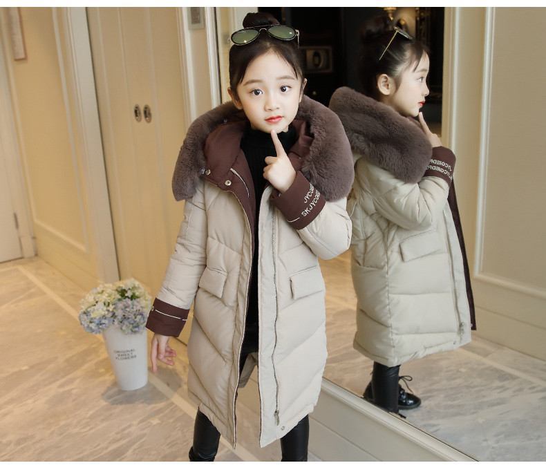 Stílusos gyermek hosszú kabát lányoknak két színben