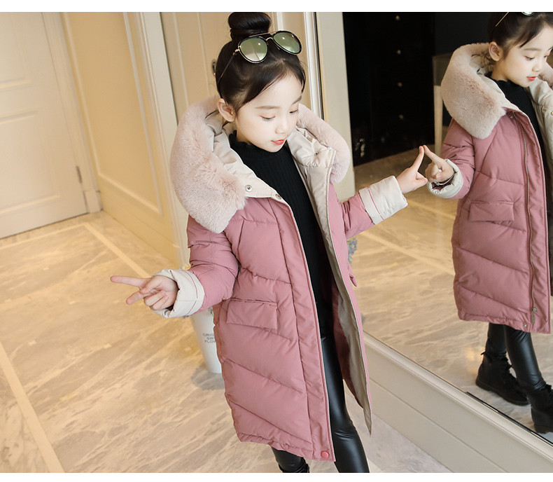 Stílusos gyermek hosszú kabát lányoknak két színben