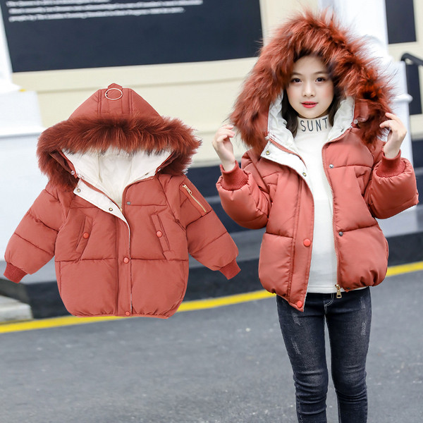 Stílusos gyerek kabát lányoknak több színben pehelyes
