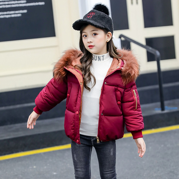 Stílusos gyerek kabát lányoknak több színben pehelyes