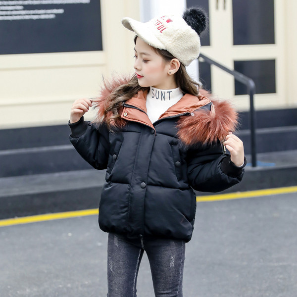 Stílusos gyerek kabát lányoknak több színben pehelyes