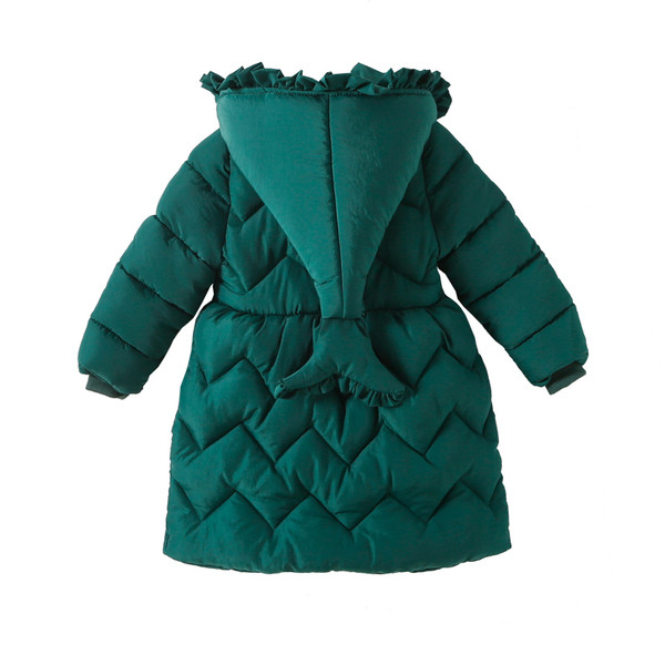 Stílusos gyerek hosszú kabát kapucnival több színben
