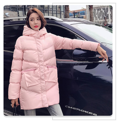 Дамско модерно  яке с качулка в четири цвята