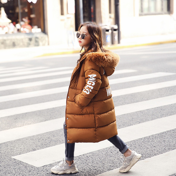 Geaca lunga moderna pentru fete pentru copii in doua culori