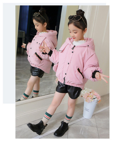 Geaca scurta moderna pentru fete pentru copii in mai multe culori