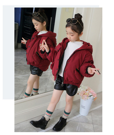 Geaca scurta moderna pentru fete pentru copii in mai multe culori