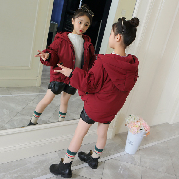 Geaca scurta moderna pentru fete pentru copii in mai multe culori