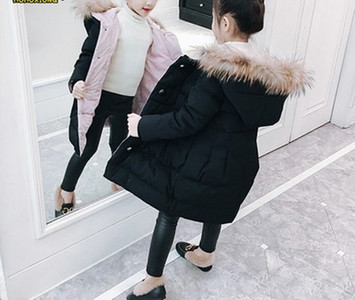 Geaca lunga pentru fete pentru copii in doua culori