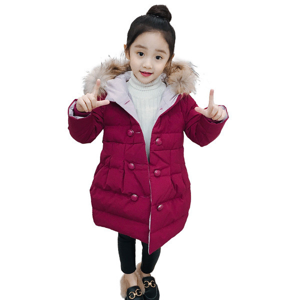 Geaca lunga pentru fete pentru copii in doua culori