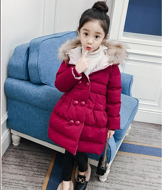 Geaca lunga pentru fete pentru copii in doua culori