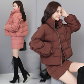 Női téli szett több színben, beleértve a kabátot és a szoknyát