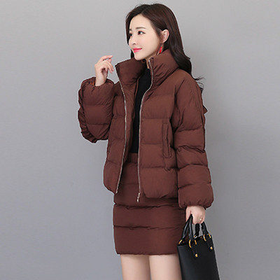 Női téli szett több színben, beleértve a kabátot és a szoknyát