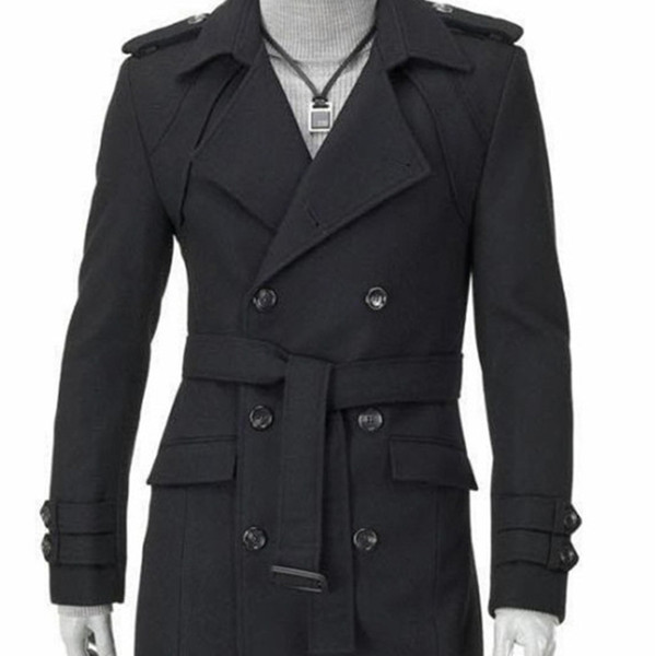 Elegáns férfi kabát fekete és szürke színben