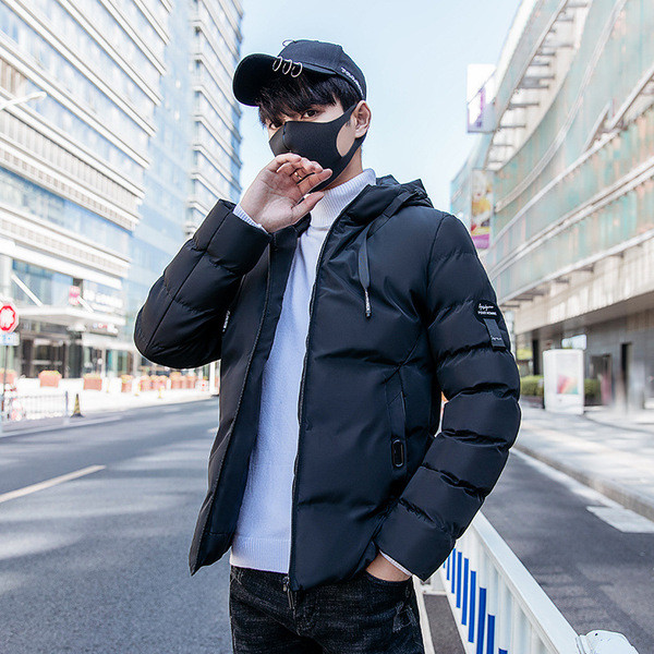 Modern férfi téli kabát kapucnival több színben