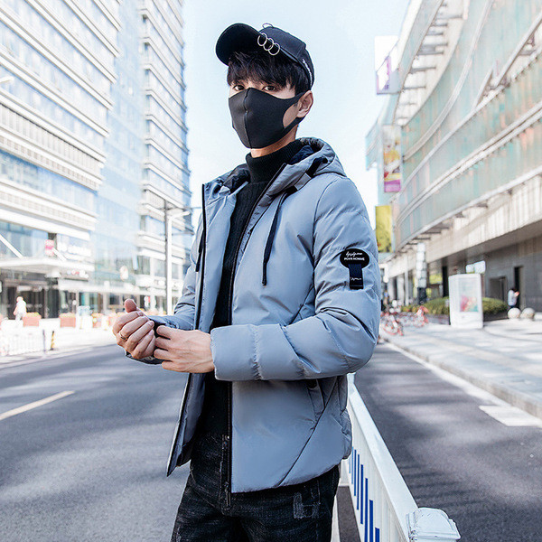 Modern férfi téli kabát kapucnival több színben